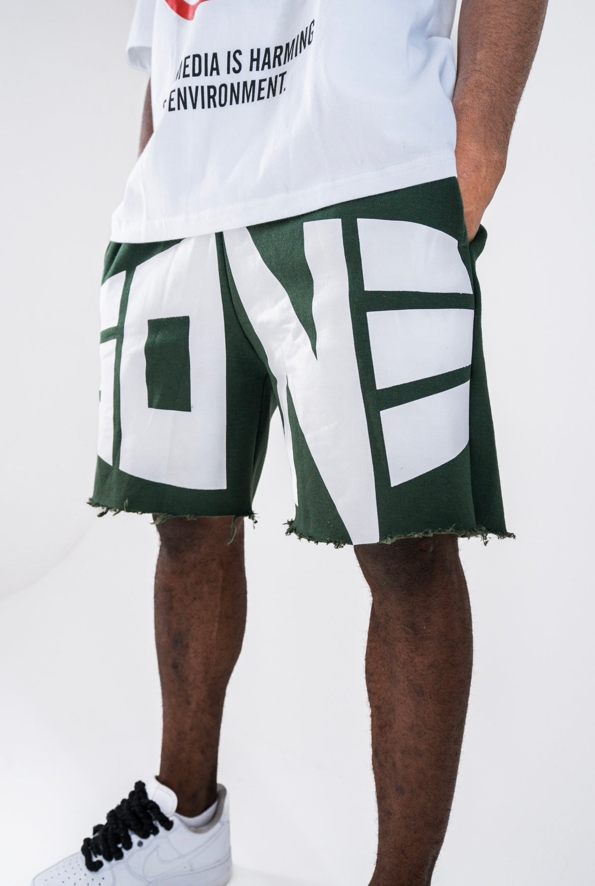 SWC 2 Distressed Shorts - Green